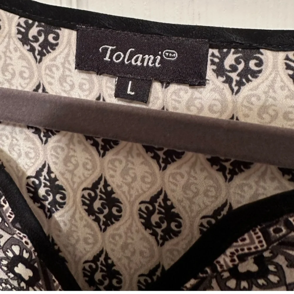 Tolani Anthropologie 100% Silk Tunic Blouse Size L - Picture 3 of 4